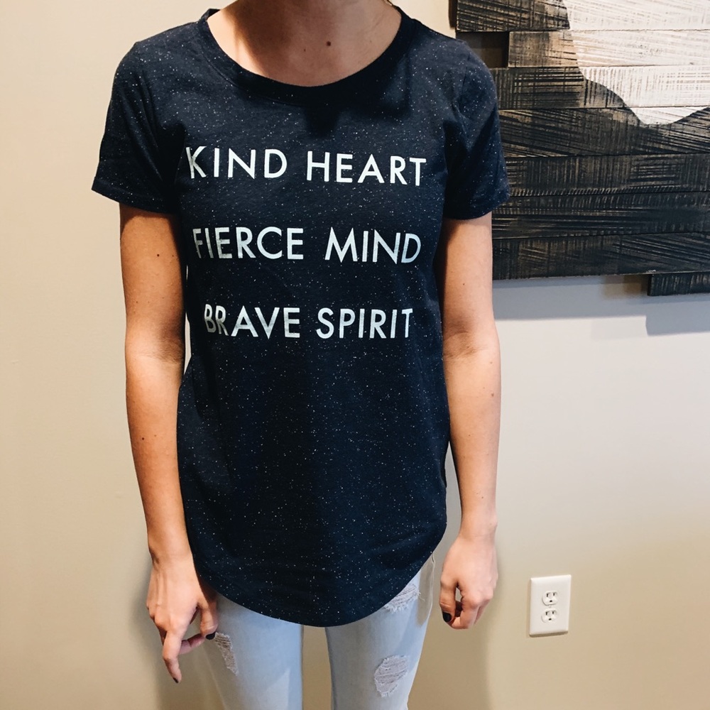 Kind heart, fierce mind, brave spirit tee